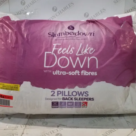 BAGGED SLUMBERDOWN FEELS LIKE DOWN 10.5 TOG ALL YEAR ROUND KING SIZE DUVET WITH 2 MEDIUM SUPPORT PILLOWS