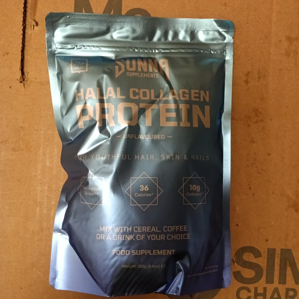 SUNNA SUPPLEMENTS HALAL COLLAGEN PROTEIN POWDER – UNFLAVOURED, 250G