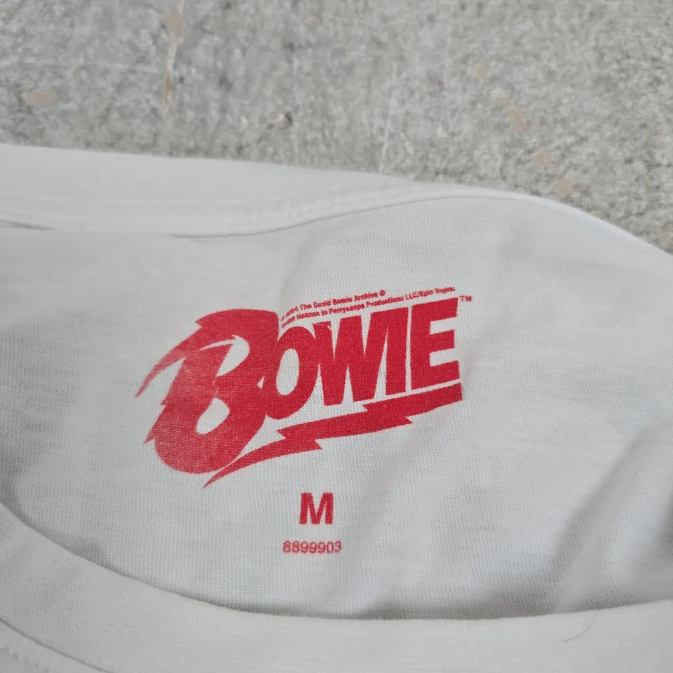 DAVID BOWIE WHITE T SHIRT MEDIUM