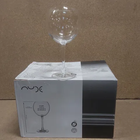 BOXED SET OF 6 NUDE STEMWARE DRINKING GLASSES 