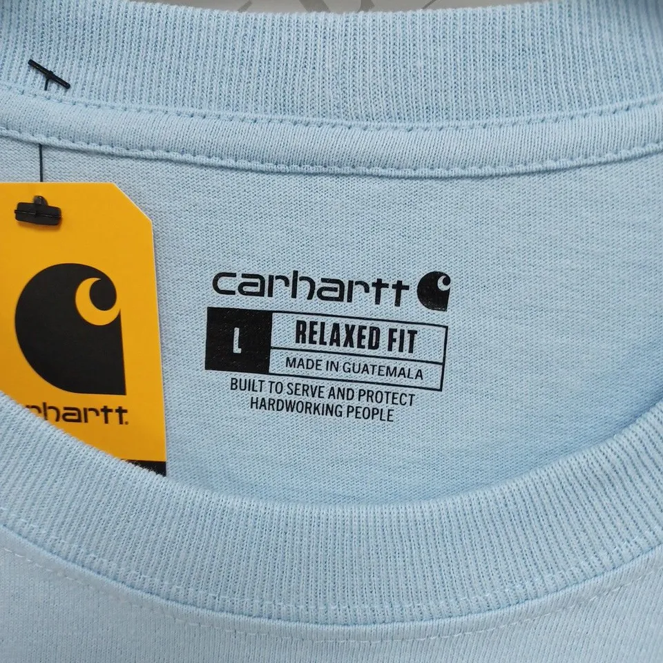 CARHARTT BLUE LOGO T-SHIRT- LARGE 