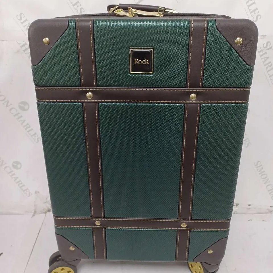 VINTAGE 8 WHEEL RETRO STYLE HARDSHELL SUITCASE RRP £104.99