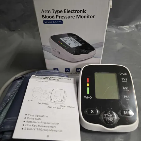 ARM TYPE ELECTRONIC BLOOD PRESSURE MONITOR