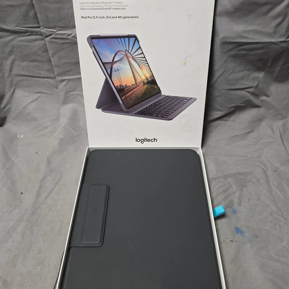 LOGITECH SLIM FOLIO PRO  IN BLACK FOR IPAD PRO 12.9-INCH (3RD/4TH GEN) – KEYBOARD CASE (BOXED)
