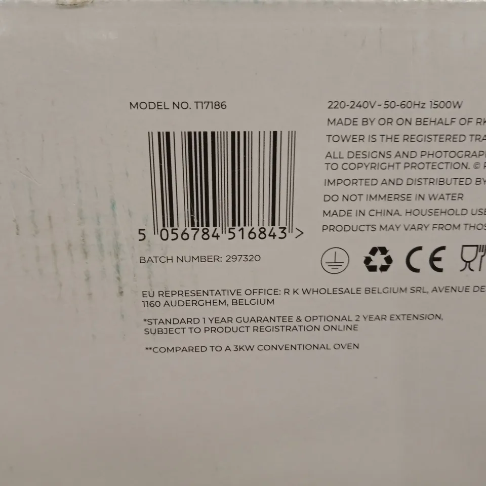 TOWER 5 LITRE DIGITAL AIR FRYER (T17186) - BOXED