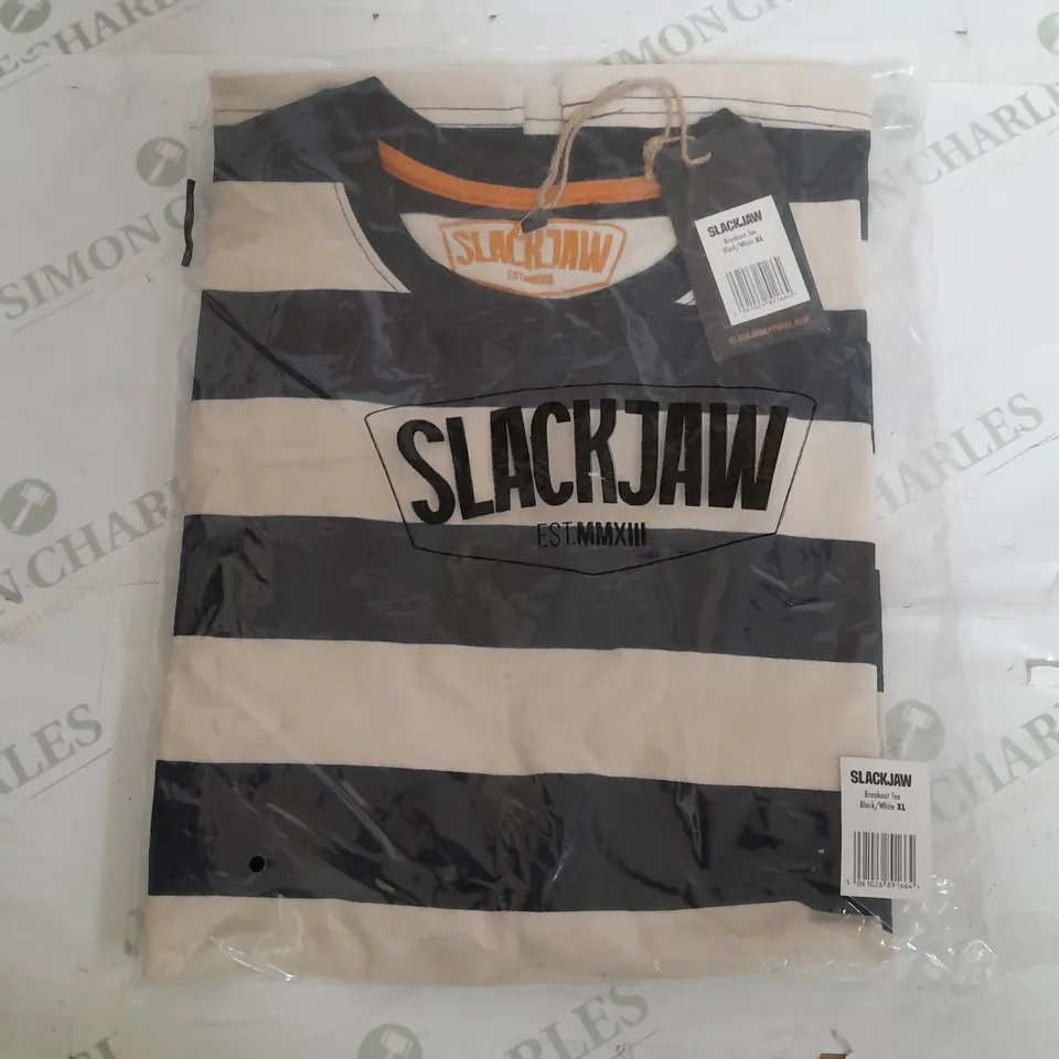 SEALED SLACKJAW BREAKOUT TEE IN BLACK & WHITE - XL
