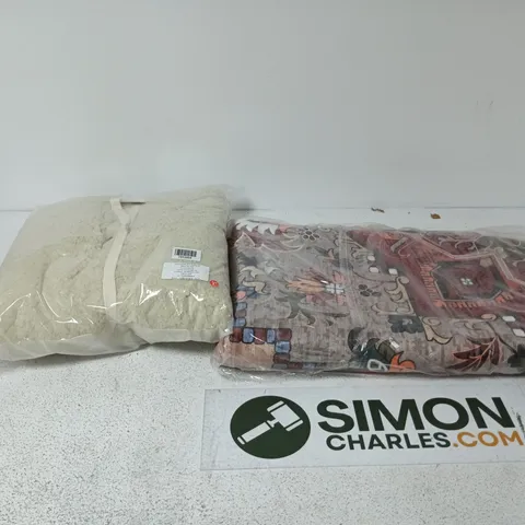 BOX OF APPROXIMATELY 12 ASSORTED ITEMS TO INCLUDE RUG ETC