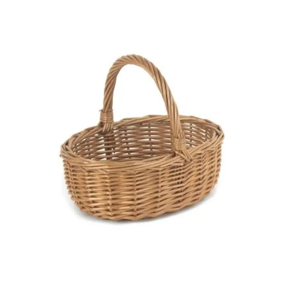 BOXED SHOPPING WICKER BASKET 