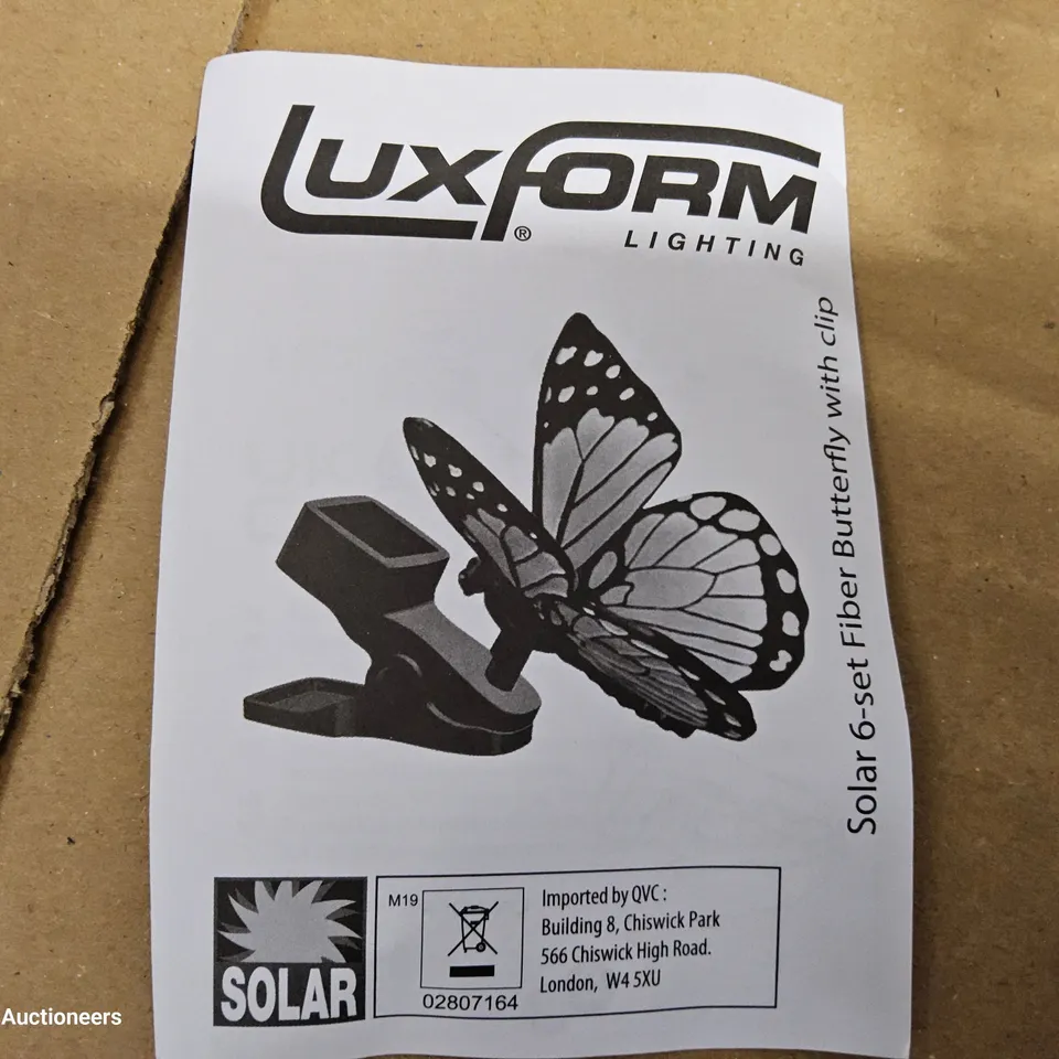 LUXFORM SOLAR 6-SET FIBER BUTTERFLY WITH CLIP 