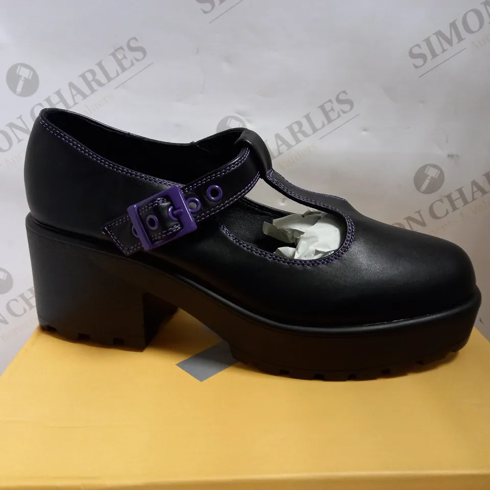 KOI VEGAN TOZO PURPLE STITCH MARY JANES - SIZE 10