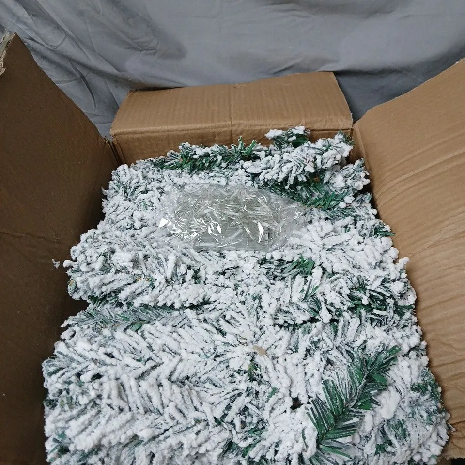 FESTIVE FROSTED CHRISTMAS DECORATION WITH LIGHTS BOXED