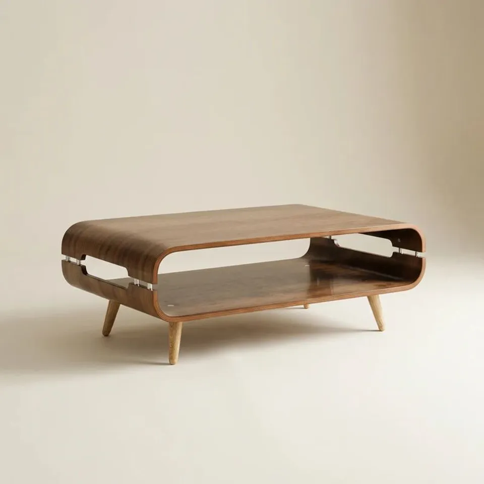 BOXED JUAL FURNISHINGS HAVANA COFFEE TABLE - MATT WALNUT (1 BOX)