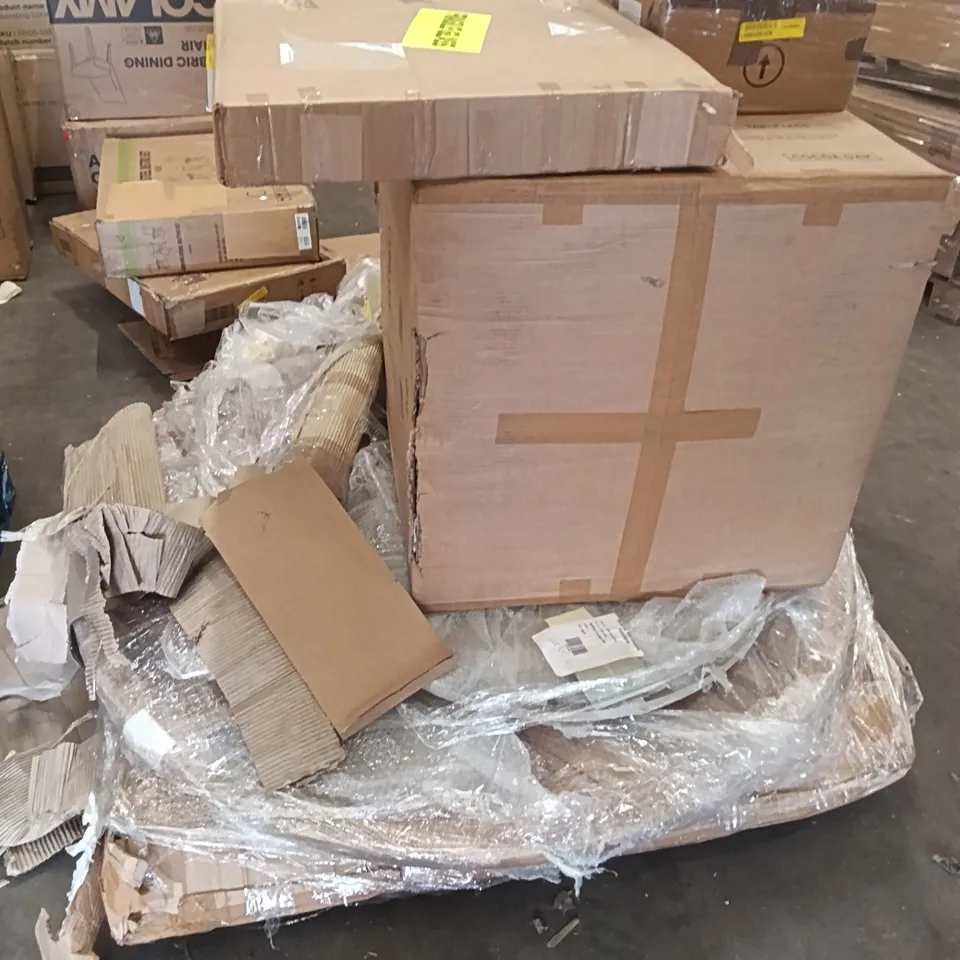 PALLET OF ASSORTED INCOMPLETE FURNITURE PARTS