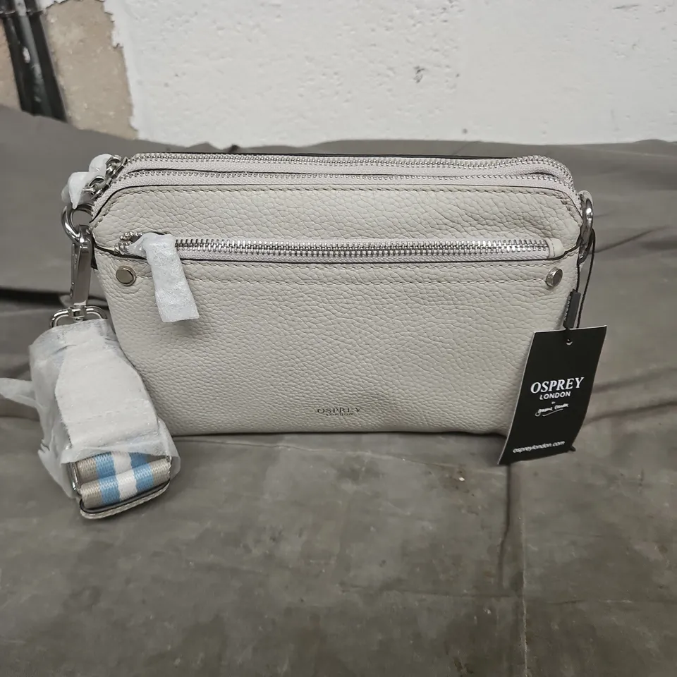 OSPREY LONDON STELLA CROSSBODY BAG – TAUPE GRAINY HIDE