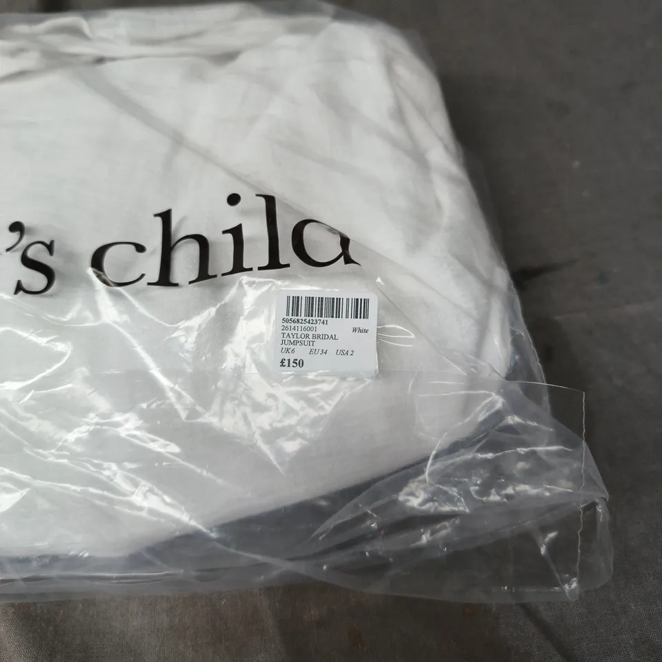 NOBODYS CHILD WHITE TAYLOR BRIDAL JUMPSUIT UK6 RRP £150