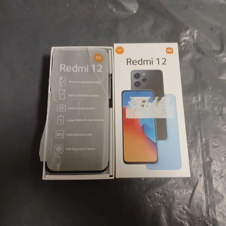 BOXED REDMI 12 4GB RAM 128GB ROM MOBILE PHONE IN SKY BLUE