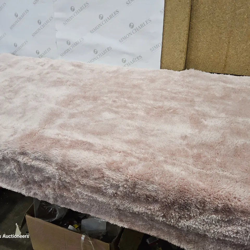 ADONIAH MACHINE WOVEN PINK RUG 90 × 150