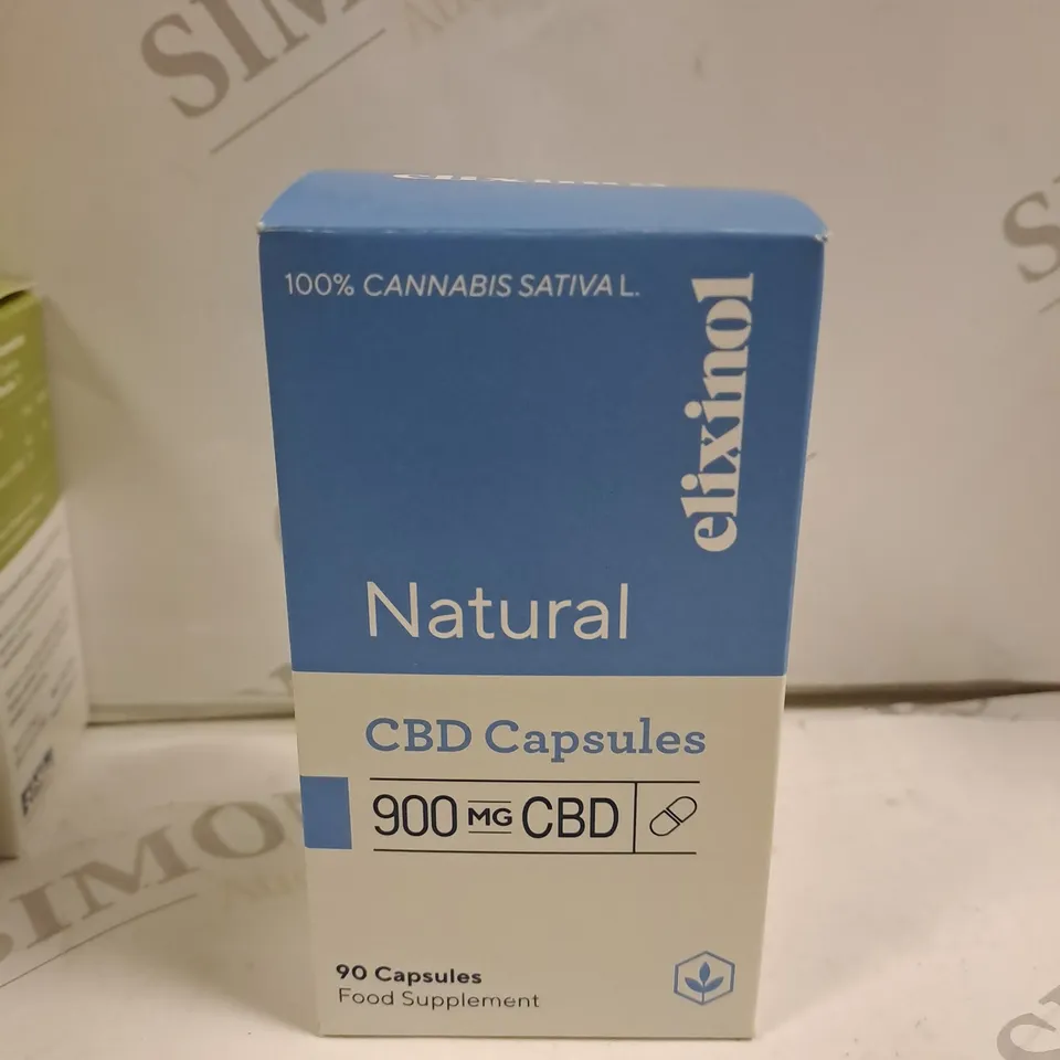 BOXED ELIXINOL NATURAL CBD CAPSULES 900 MG 