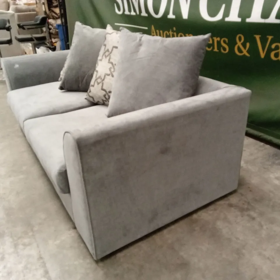 THREE POSTS ARABELLA GREY FABRIC SCATTER-BACK SOFA