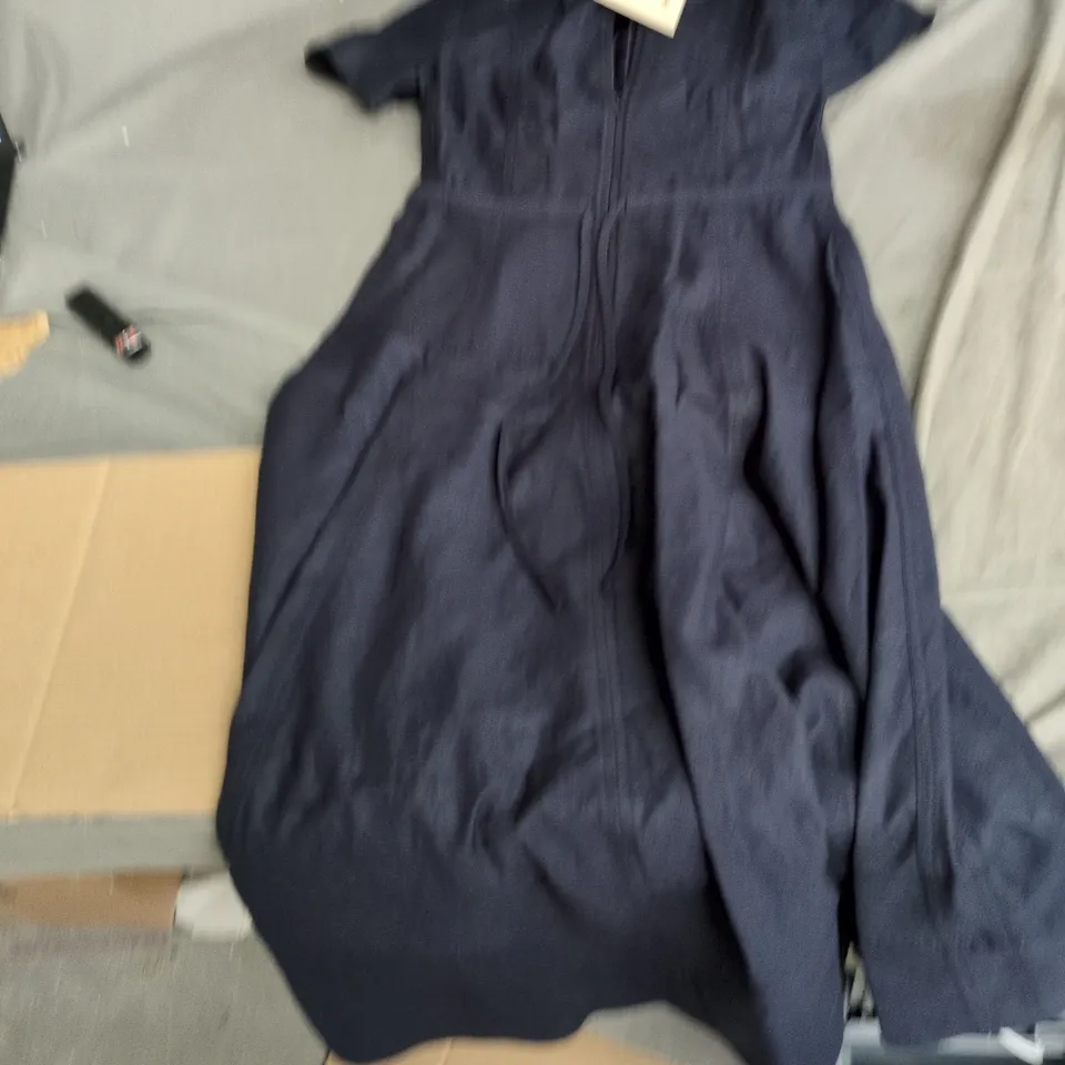 ME+EM MIDI FIT AND FLARE SHIRT DRESS – NAVY, UK 6 (US 2, EU 34)