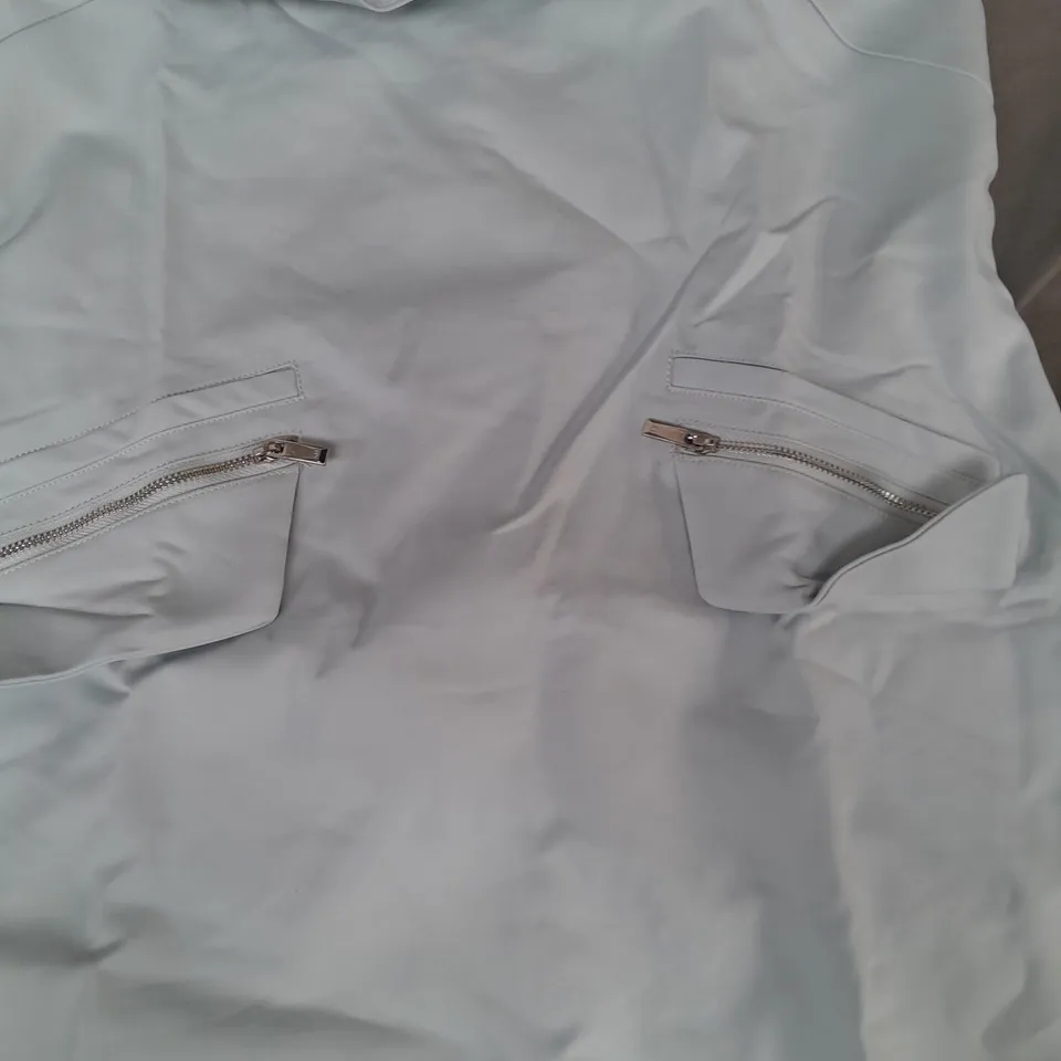 KAREN MILLEN POCKET DETAIL STRAPPY MINI DRESS IN LIGHT BLUE SIZE 12