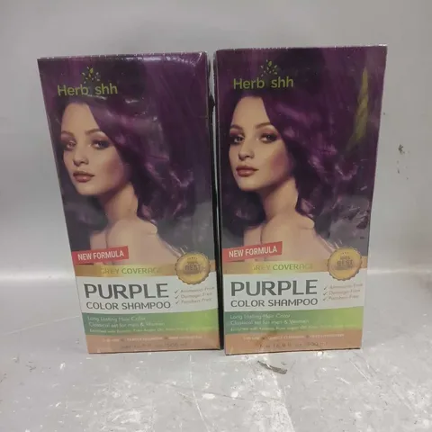 SEALED HERBISHH X2 COLOUR SHAMPOO IN PURPLE 500ML