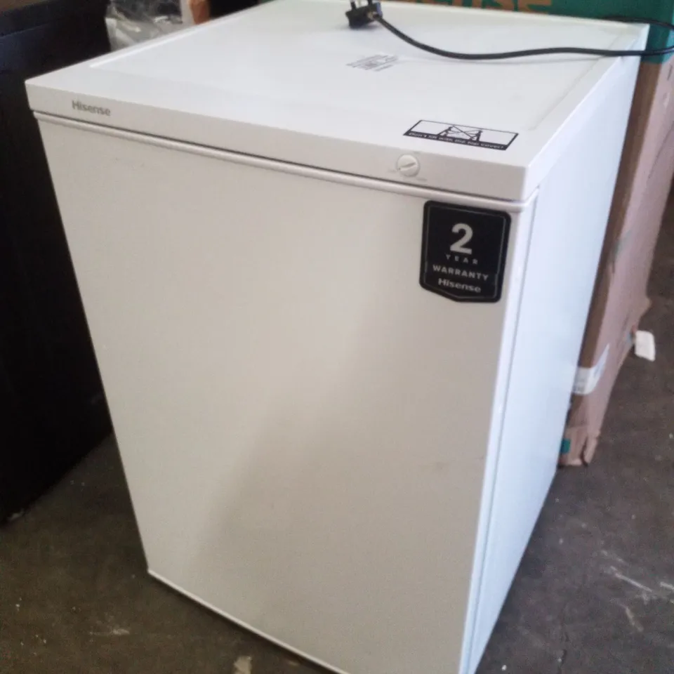 HISENSE FV105D4BC21 ?82 LITRES FREESTANDING FREEZER, 56 × 84.5 × 57.5 CM (W×H×D), STAINLESS STEEL, GREY