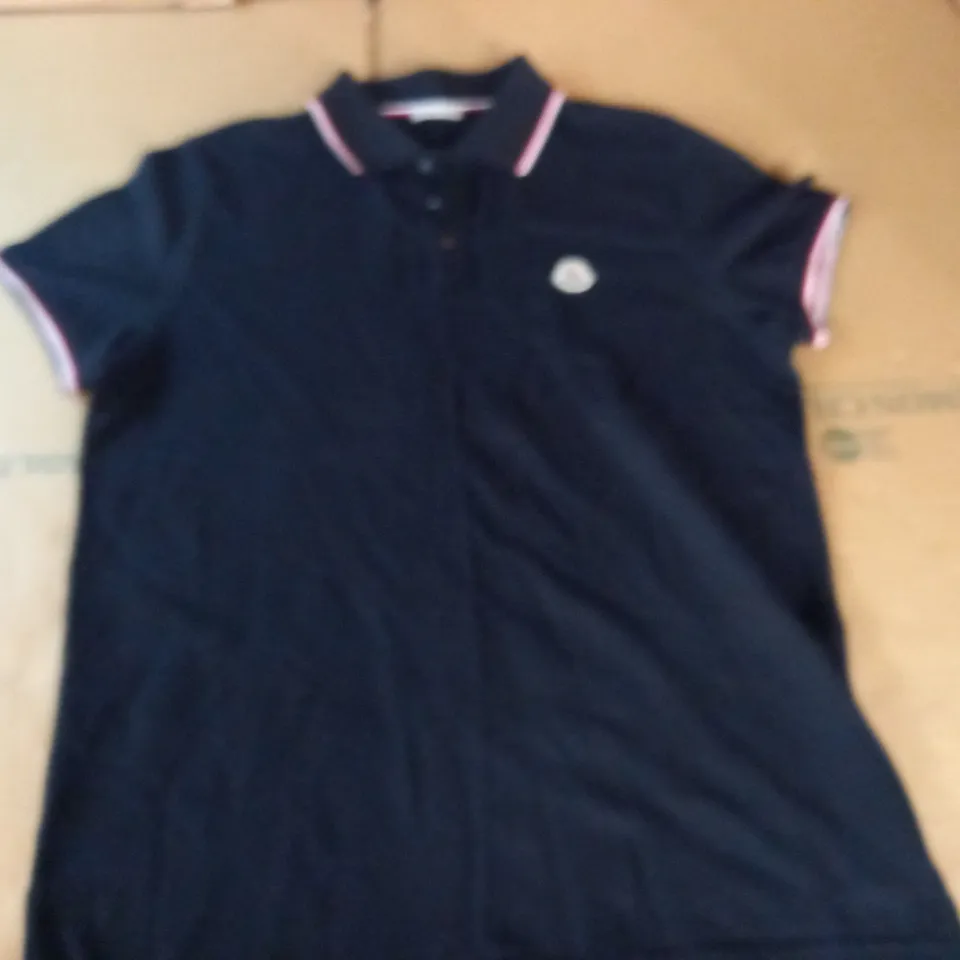 MONCLER NAVY POLO SHIRT - L