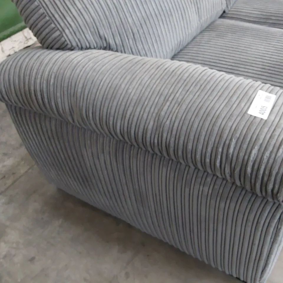 DESIGNER THREE SEATER SOFA GREY JUMBO CHORD
