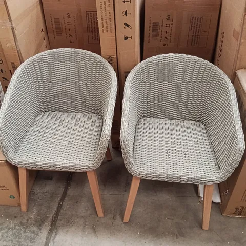 SOL DINING RATTAN CHAIRS (SET OF 2) - GREY (1 BOX)