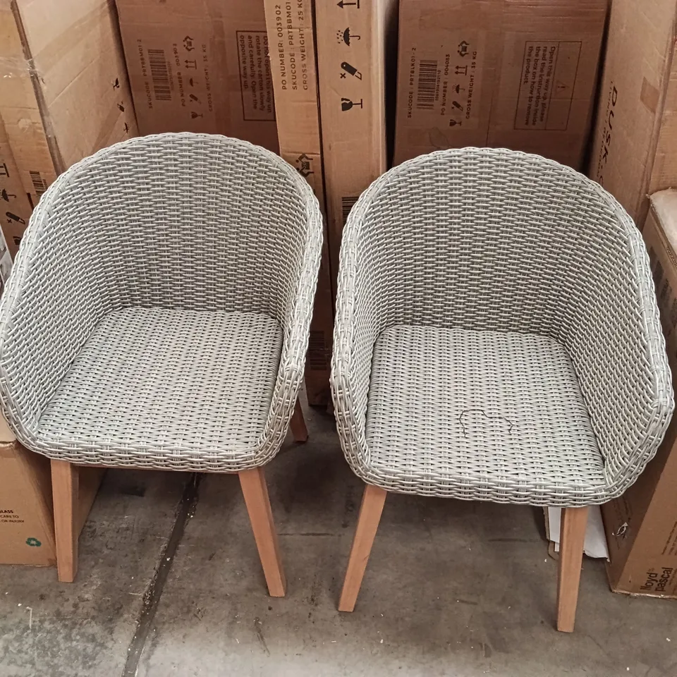 SOL DINING RATTAN CHAIRS (SET OF 2) - GREY (1 BOX)