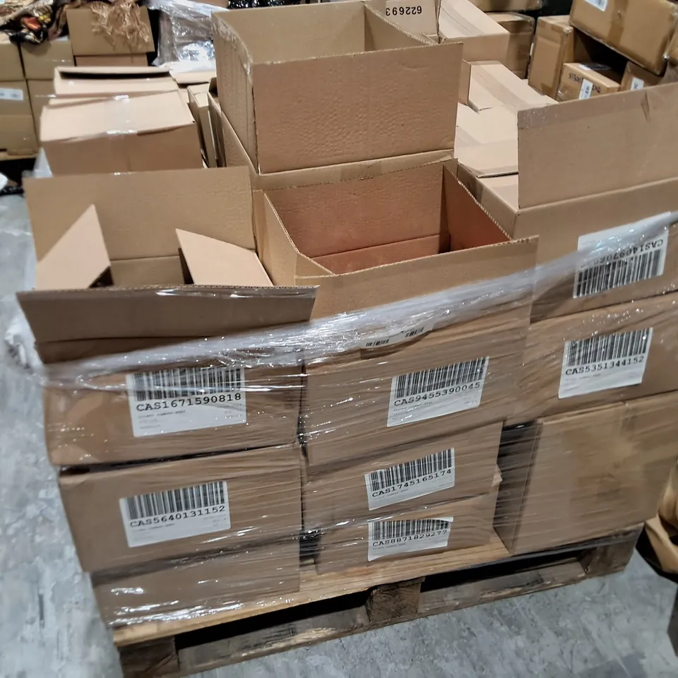 PALLET CONTAINING APPROXIMATELY 40 ASSORTED BOXES OF CLOTHING IN VARIOUS SIZES