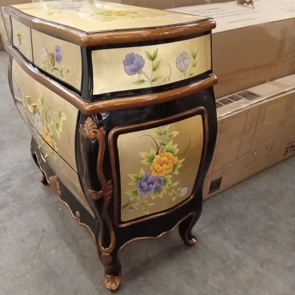 ETTA AVENUE APOLLONIA GOLD LEAF HAND PAINTED CHEST OF DRAWERS RRP £619.99