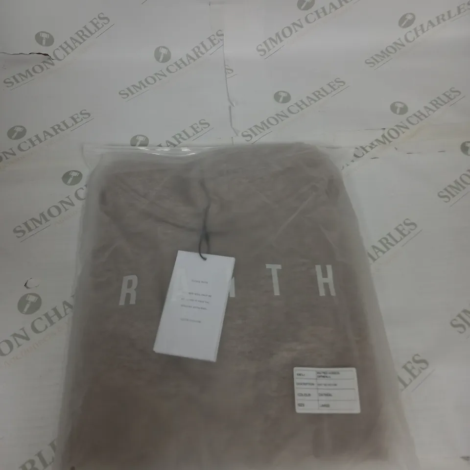 BAGGED RAITH KNITTED HOODIE SIZE L
