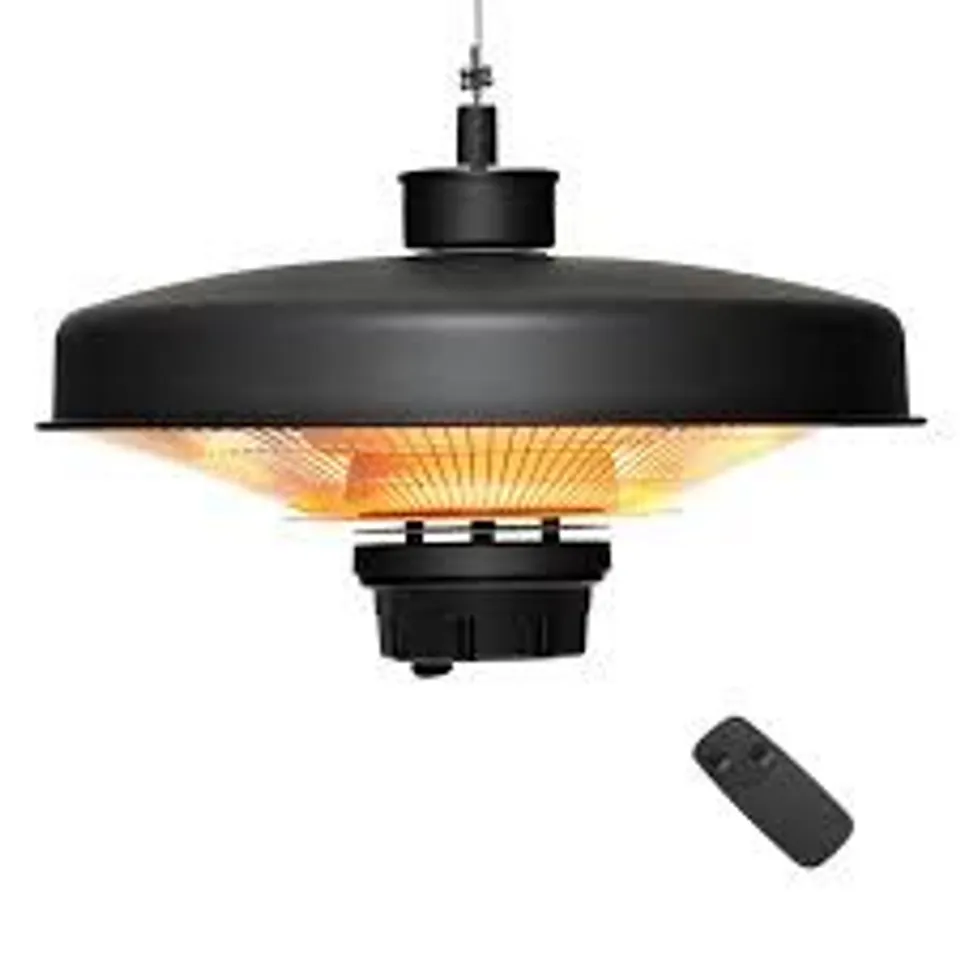 BOXED COSTWAY 2000W OUTDOOR PATIO ELECTRIC HEATER FOR CEILING WITH REMOTE CONTROL