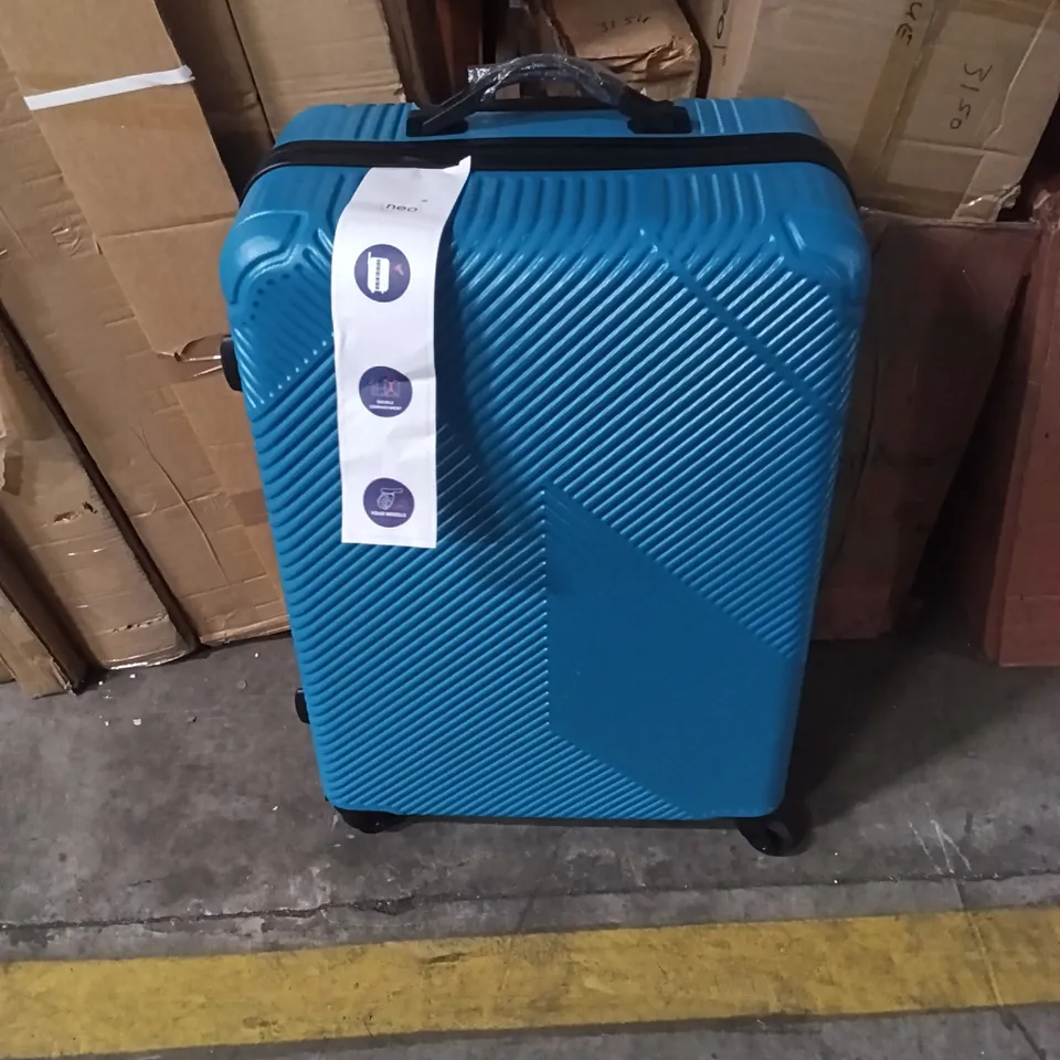UNBOXED NEO ELECTRIC BLUE HARD SHELL LUGGAGE SUITCASE 