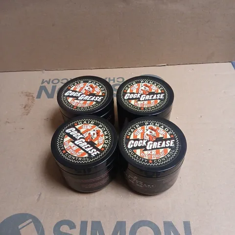 BOX OF APPROXIMATELY 40 X COCK GREASE XXTRA STIFF HAIR POMADE 100G