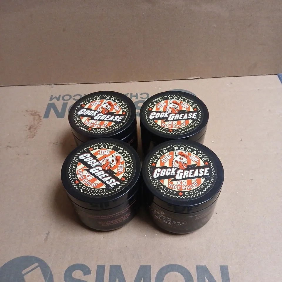 BOX OF APPROXIMATELY 40 X COCK GREASE XXTRA STIFF HAIR POMADE 100G