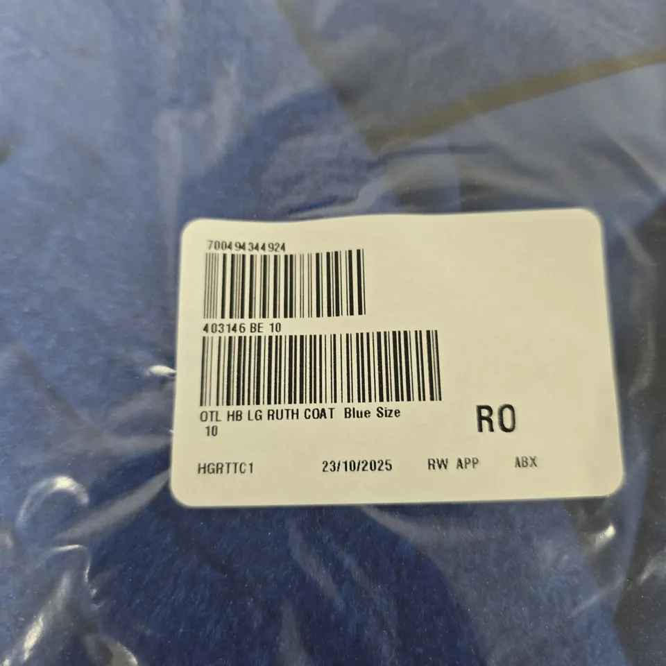 HELENE BERMAN RUTH COAT – BLUE – UK 10