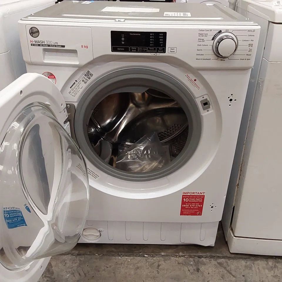 HOOVER H-WASH 300 LITE HBWS 48D1W4-80 INTEGRATED 8 KG 1400 SPIN WASHING MACHINE