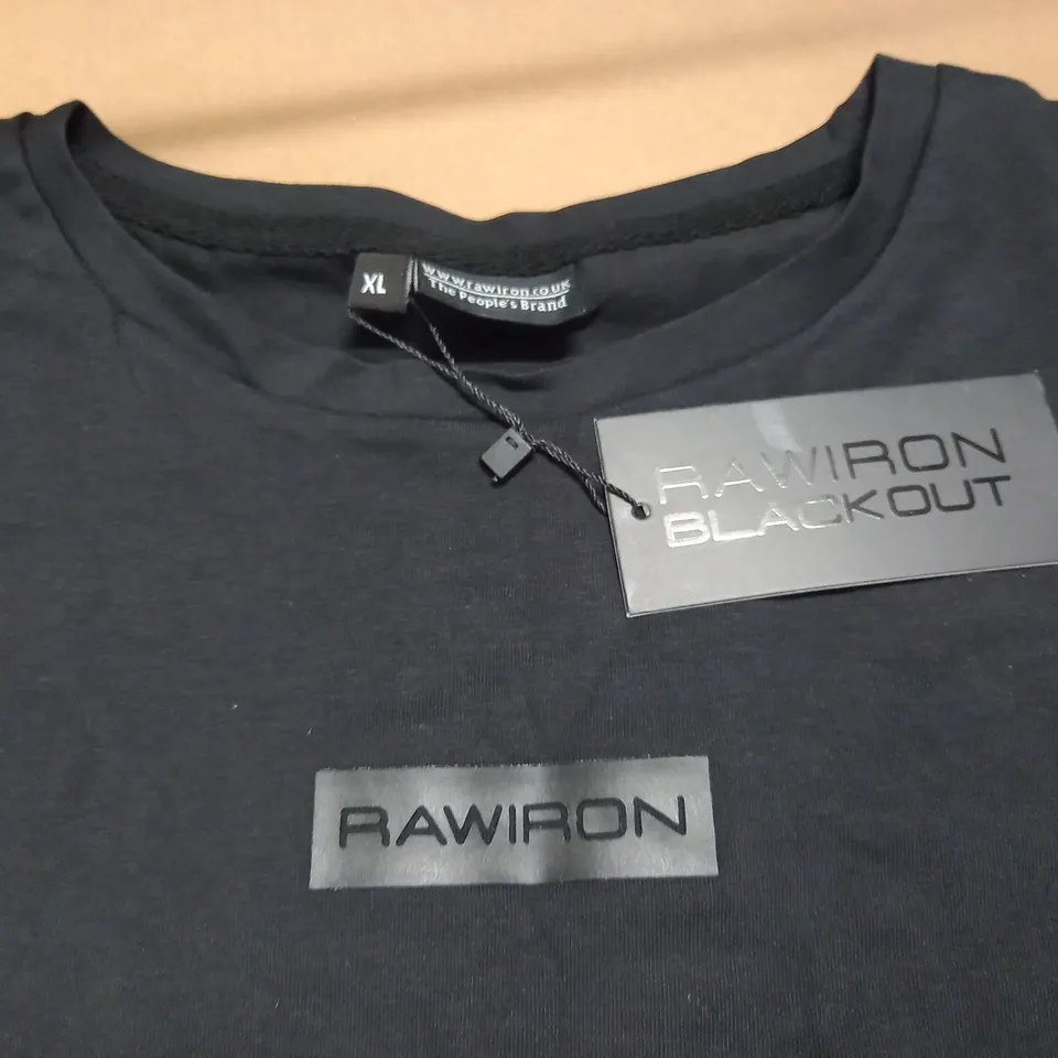 RAWIRON MENS BLACK MUSCLE TANK TOP - SIZE XL