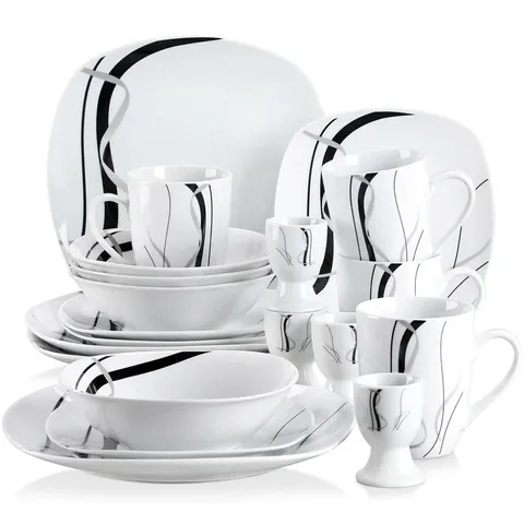 BOXED FIONC 24.77CM PORCELAIN CHINA DINNERWARE - SET OF 20