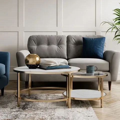 SOFIA COFFEE NEST OF TABLES FAUX MARBLE