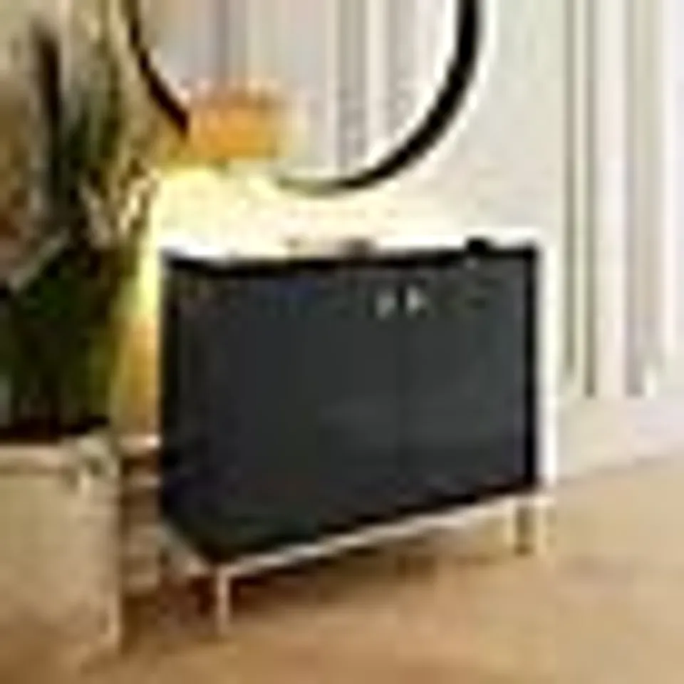 BOXED LYRA TALL SMART SIDEBOARD - ONYX BLACK (3 BOXES)