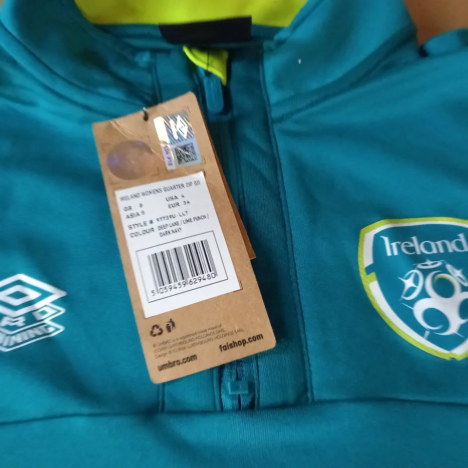IRELAND WOMENS QUARTER ZIP TOP - GB 8