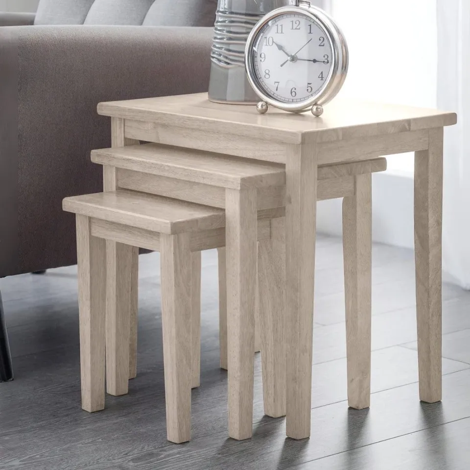 BOXED CLEO WHITE WASH NEST OF TABLES