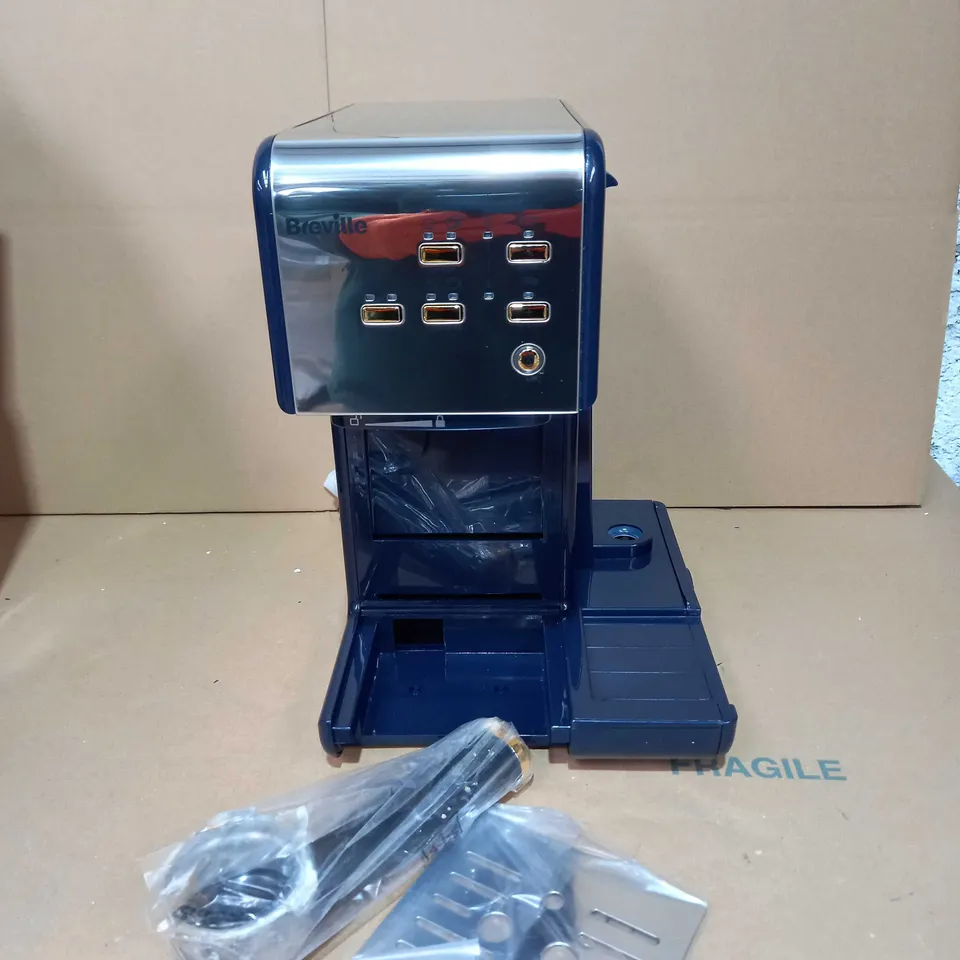 BREVILLE ONE-TOUCH COFFEEHOUSE COFFEE MACHINE - NAVY BLUE