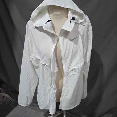 NIKE RUNNING MENS REPEL UV JACKET IN WHITE - LARGE