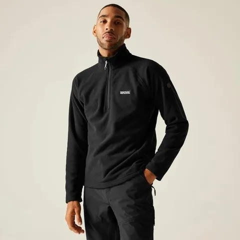 BRAND NEW REGATTA MEN'S KENGER HALF ZIP MIDWEIGHT FLEECE - BLACK SIZE UK XXL