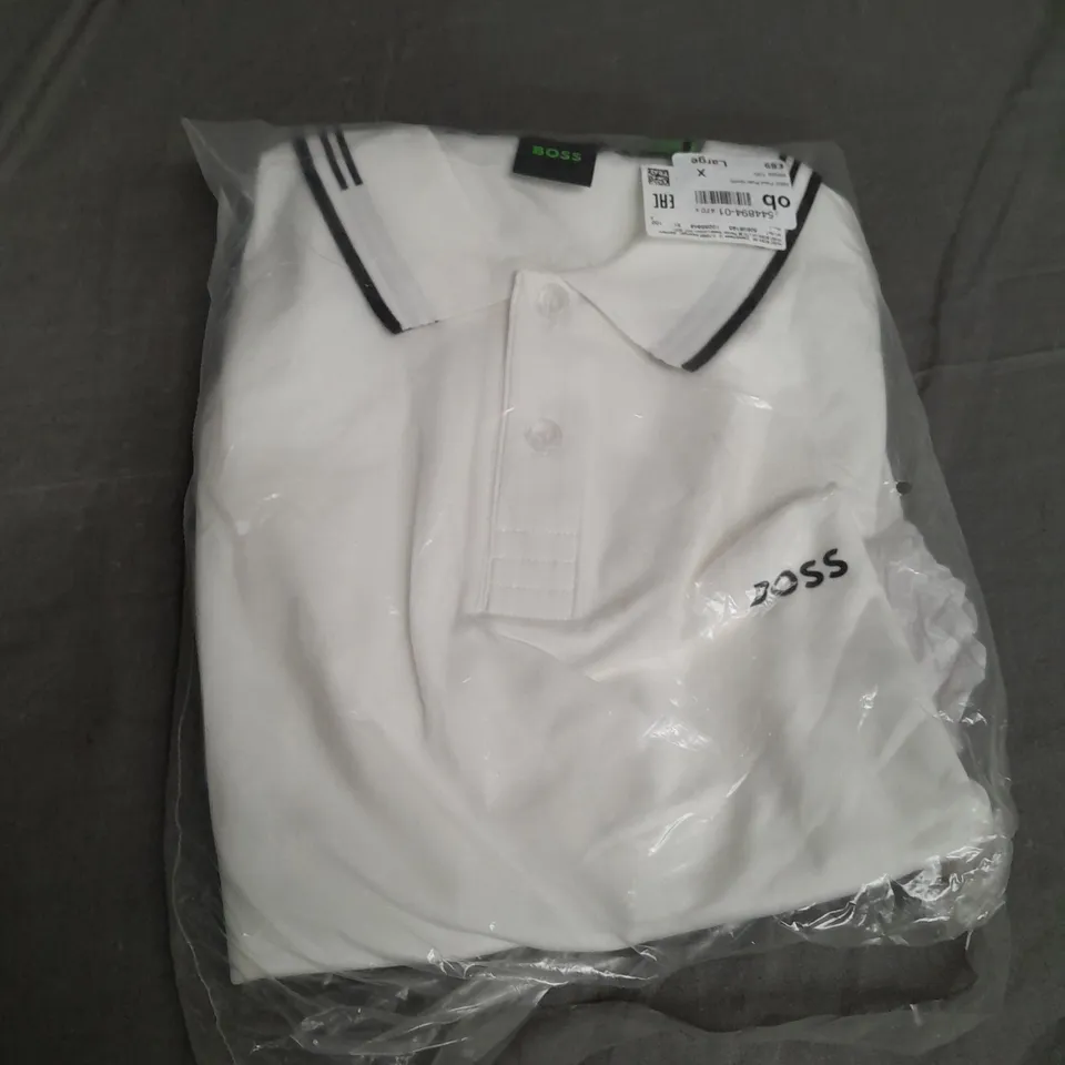 SEALED BOSS POLO SHIRT IN WHITE - XL